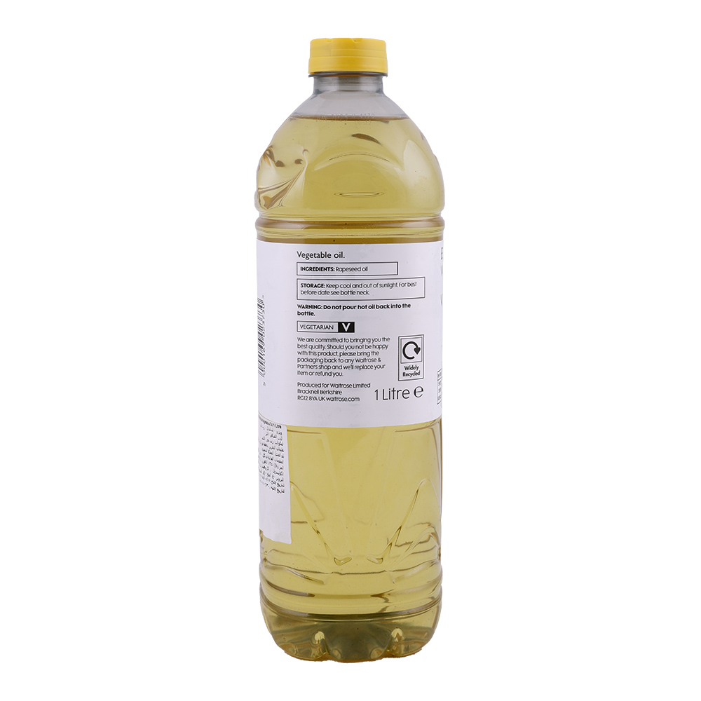 Waitrose Essential Vegetable Oil 1L back image