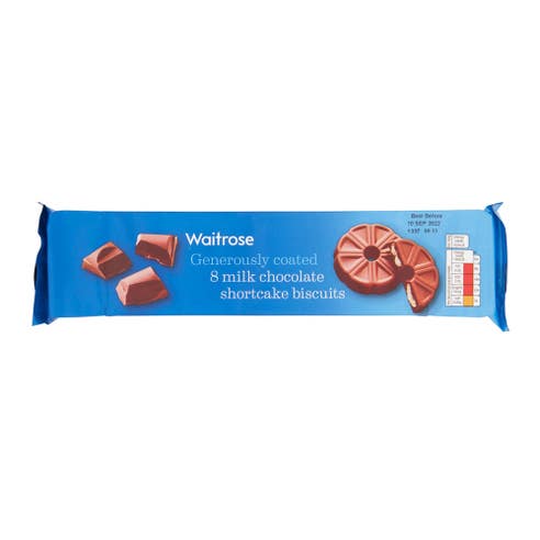 Waitrose Milk Chocolate Shortcake Biscuits 180g 