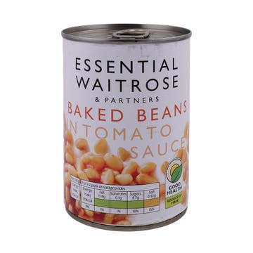 Waitrose Essential Baked Beans In Tomato Sauce 420g 