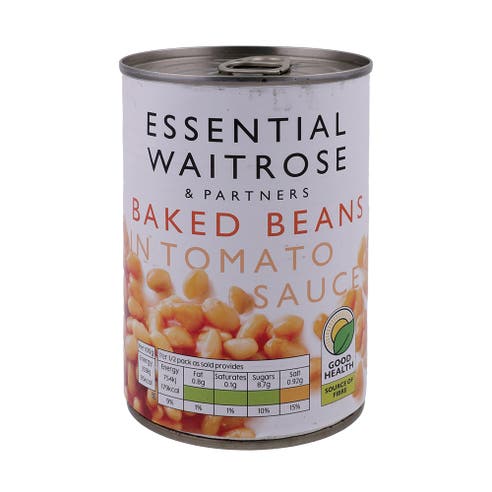 Waitrose Essential Baked Beans In Tomato Sauce 420g 
