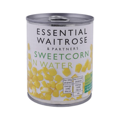 Waitrose Essential Sweetcorn In Water 160g 