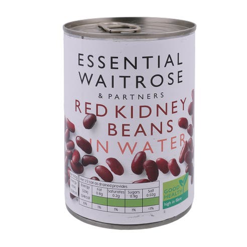 Waitrose Essential Red Kidney Beans In Water 400g 