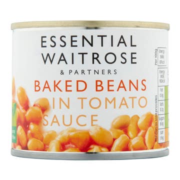 Waitrose Essential Baked Beans In Tomato Sauce 220g 