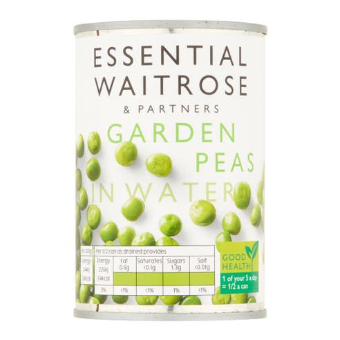 Waitrose Essential Garden Peas In Water 300g 