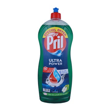 Pril Green Apple Power Dishwashing Liquid 1.5L [Special Offer] 