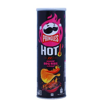 Pringles Hot Smoky BBQ Ribs Crisps 160g 