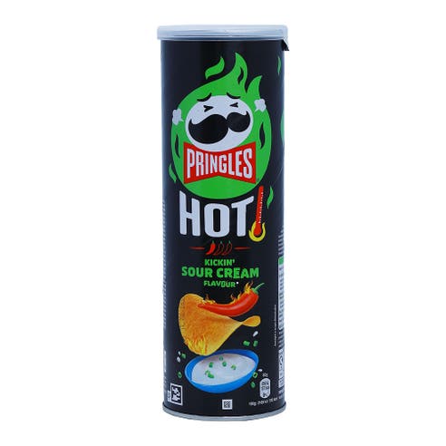 Pringles Hot Kickin' Sour Cream Crisps 160g 