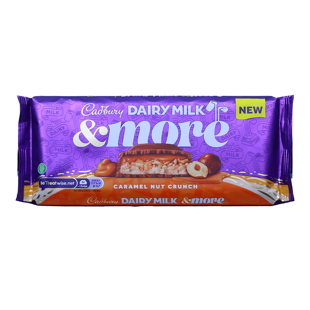 Cadbury Dairy Milk & More Caramel Nut Crunch 200g