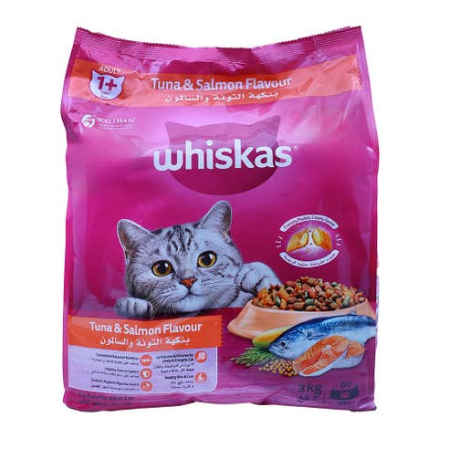 Whiskas Adult Tuna & Salmon Flavour Cat Food 3Kg 