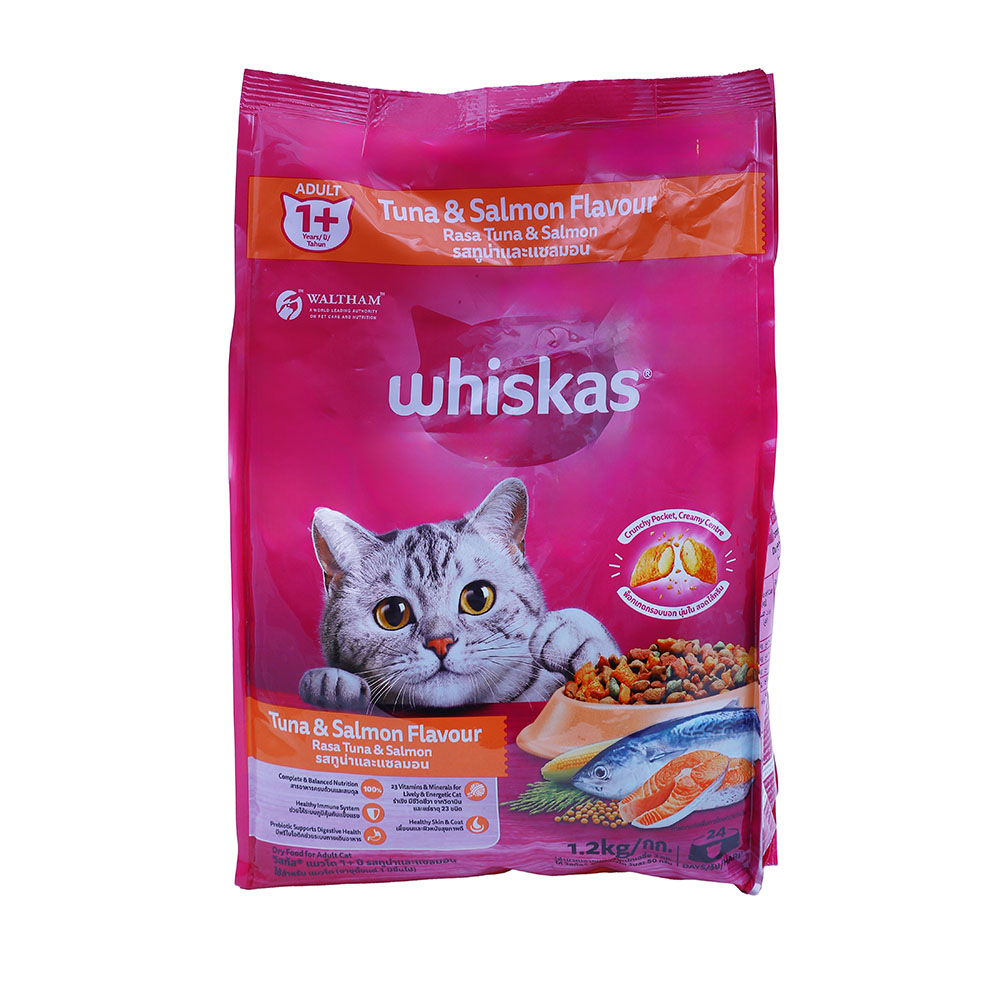 Whiskas Adult Tuna & Salmon Flavour Cat Food 1.2Kg