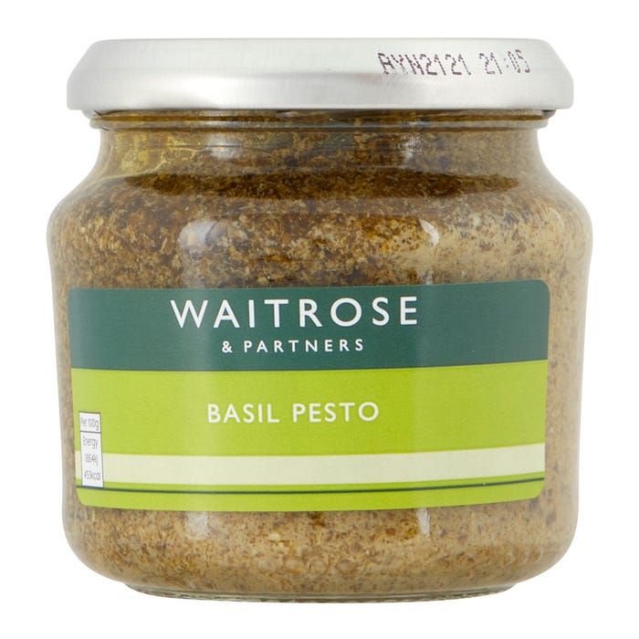 Waitrose Green Basil Pesto Sauce 190g