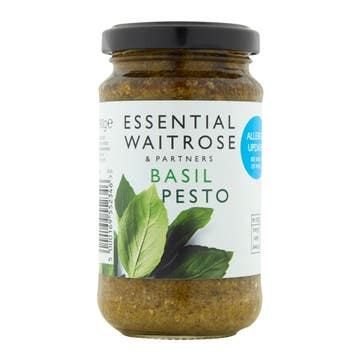 Waitrose Essential Basil Pesto Sauce 190g 