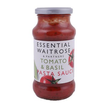 Waitrose Essential Tomato & Basil Pasta Sauce 340g 