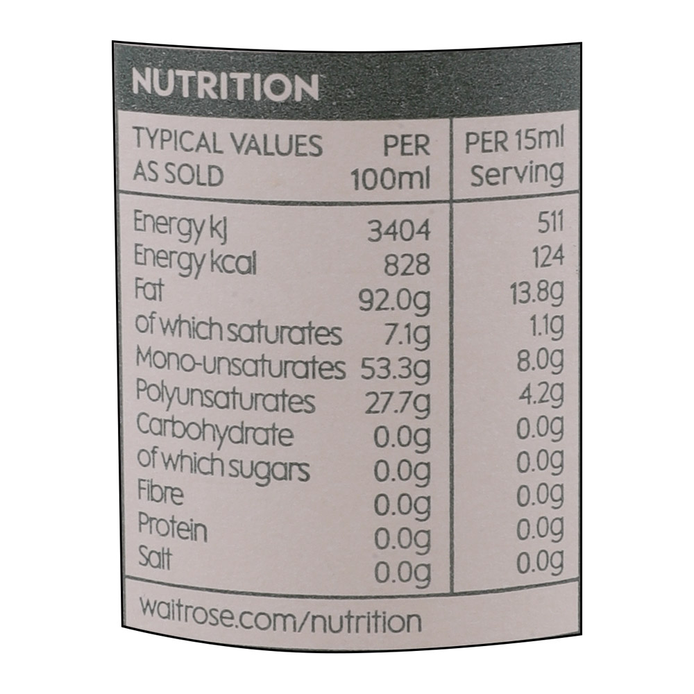 Waitrose Leckford Estate Rapeseed Oil 250ml right side image