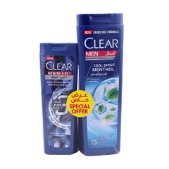 Clear Men Cool Menthol Shampoo 400ml + Men 3 in 1 Shampoo 200ml [Special Offer] 