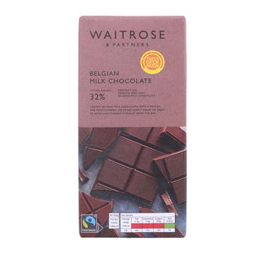 Waitrose Belgian Milk Chocolate 180g 