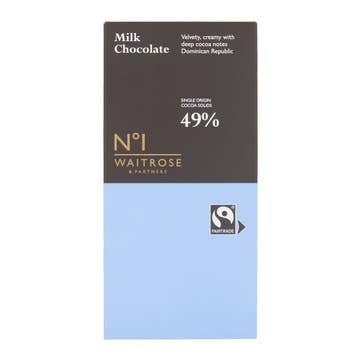 Waitrose 49% Dominican Republic Milk Chocolate 100g 