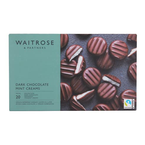 Waitrose Dark Chocolate Mint Creams 200g 