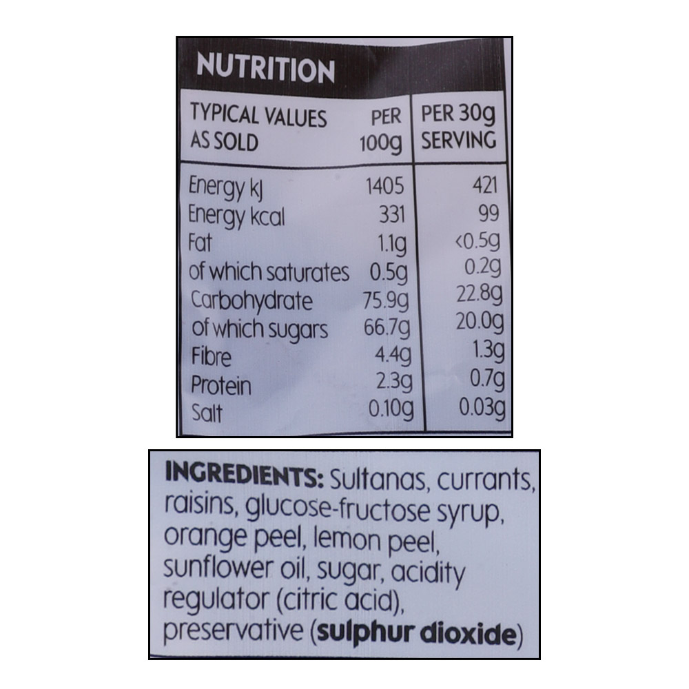 Waitrose Essential Mixed Fruit Dried Fruit 500g right side image