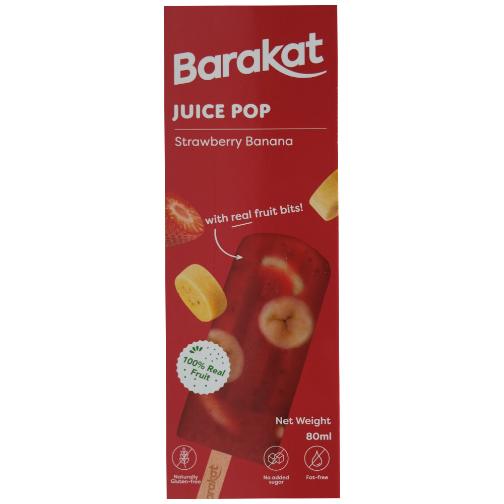 Barakat Strawberry Banana Juice Pops 80ml