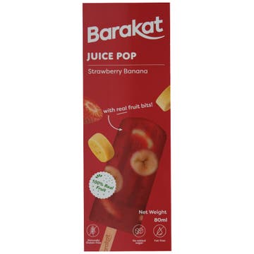 Barakat Strawberry Banana Juice Pops 80ml 