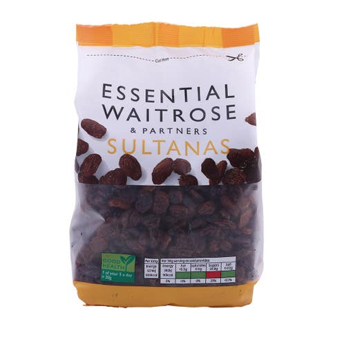 Waitrose Essential Sultanas Dried Fruit 500g 