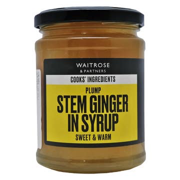 Waitrose Plump Stem Ginger In Syrup Drained 190g 