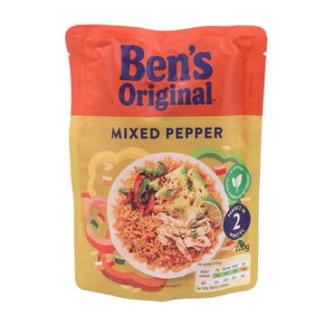 Ben's Original Mixed Pepper Microwave Rice 220g 