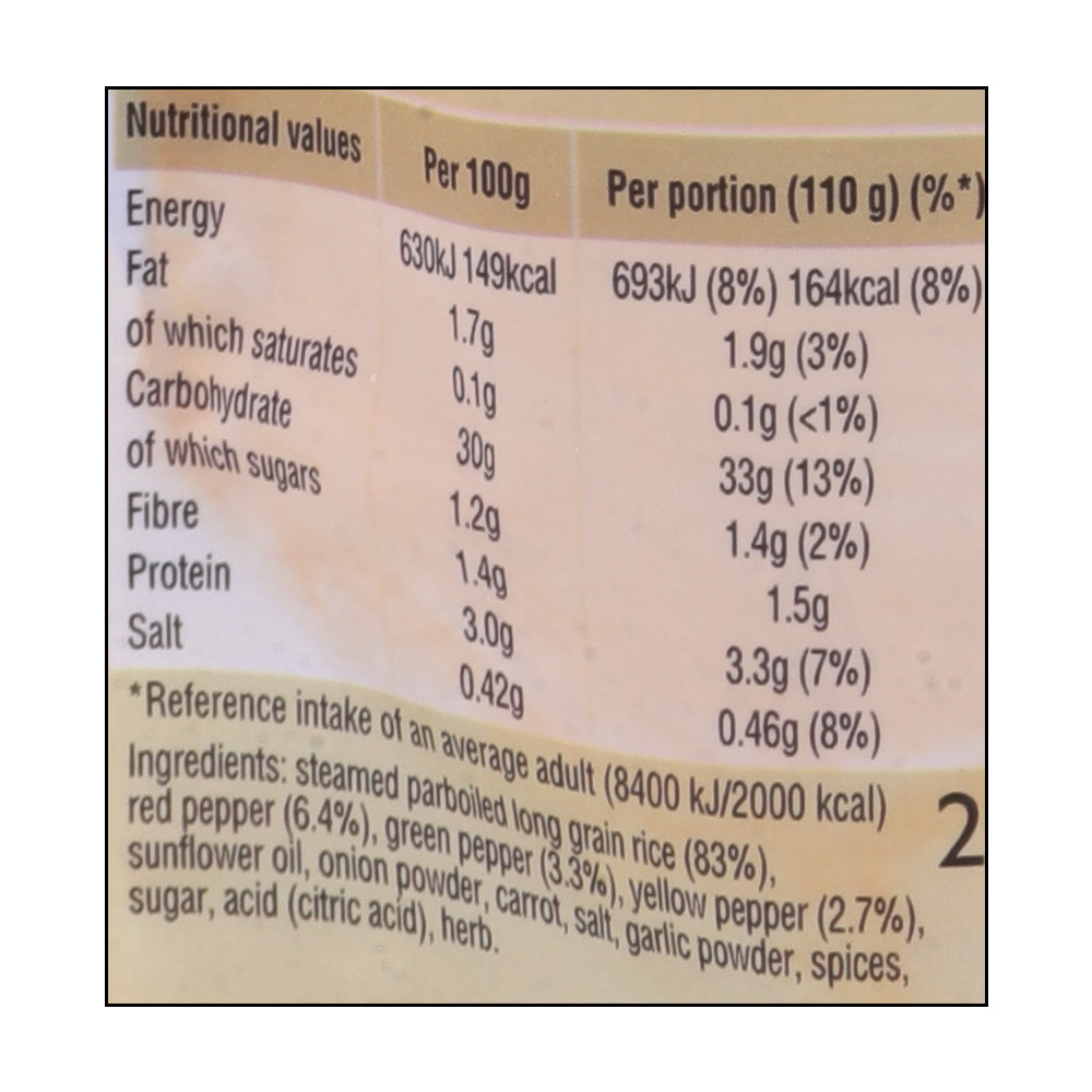 Ben's Original Mixed Pepper Microwave Rice 220g right side image