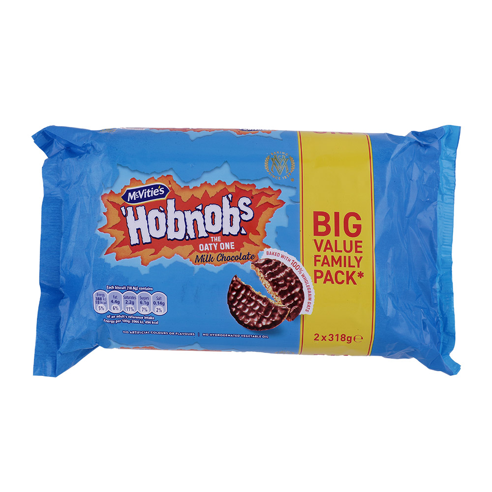 McVities Hobnobs Milk Chocolate Biscuits 2x318g