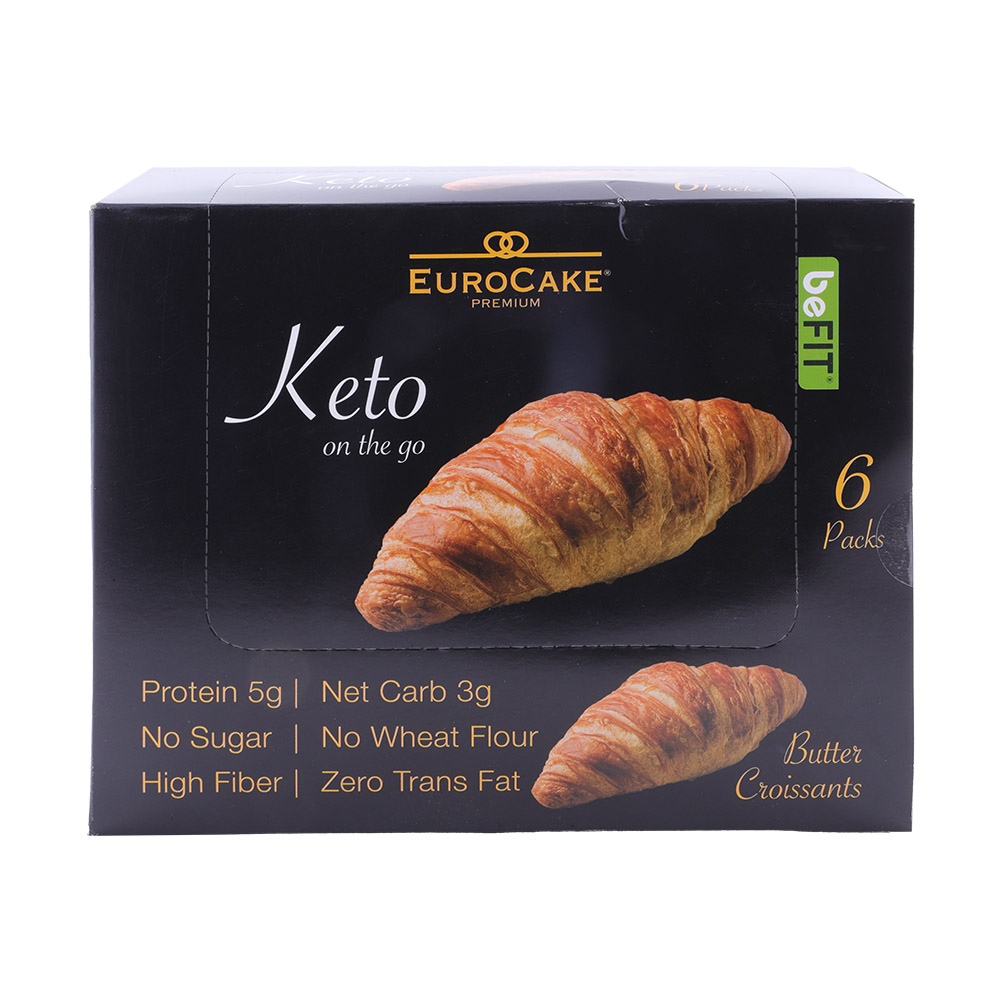 Euro Cake Keto Butter Croissant Box 6's 240g 