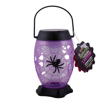 Halloween Spider Web Flickering Lantern 