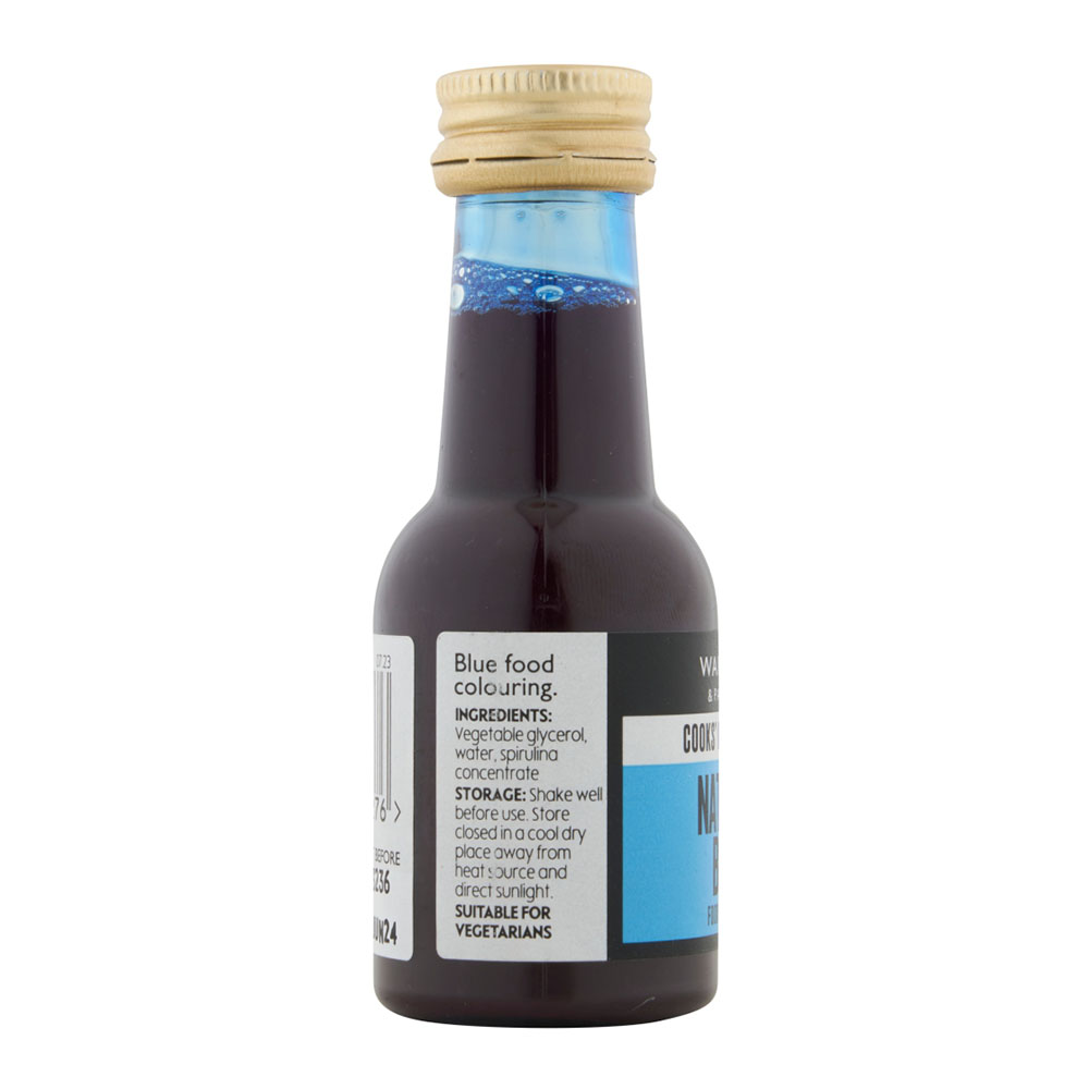 Waitrose Natural Blue Food Colouring 38ml back image