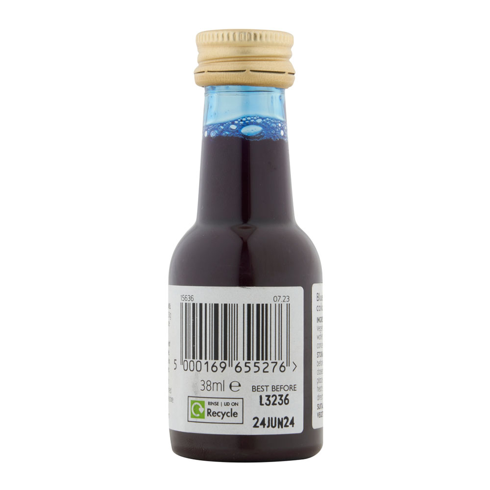 Waitrose Natural Blue Food Colouring 38ml right side image