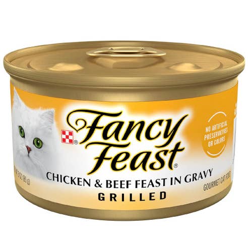 Fancy Feast Grilled Chicken & Beef Cat Food 85g 
