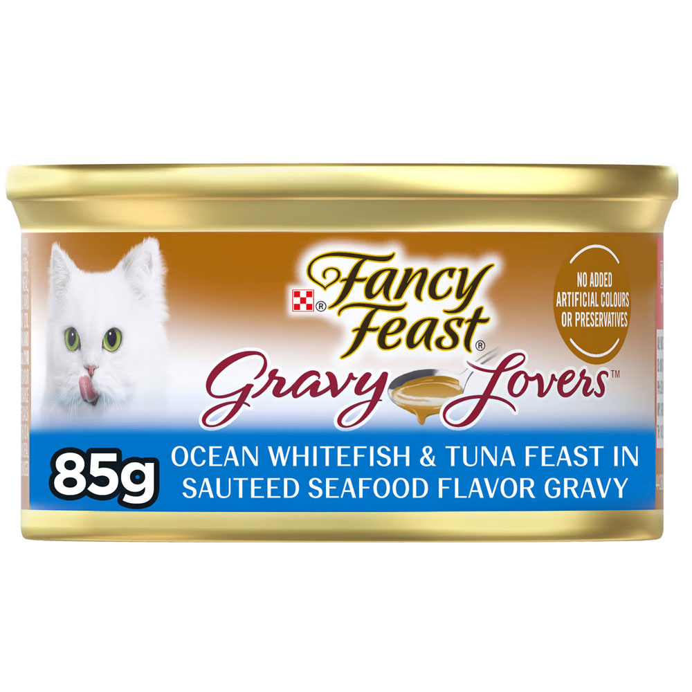 Fancy Feast Gravy White Fish & Tuna Cat Food 85g