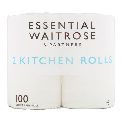 Waitrose Extra Length Kitchen Towel 2 Rolls 
