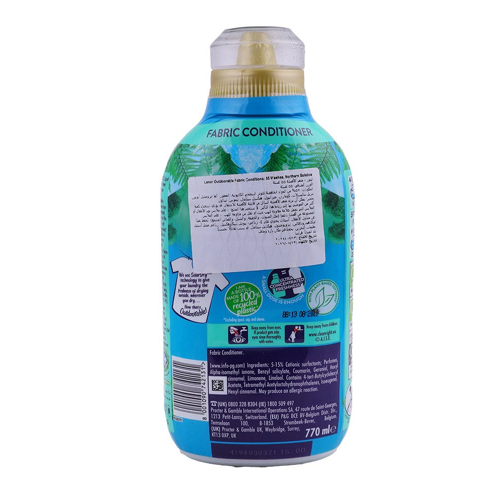 Fairy Lenor Outdoorable Northern Solstice Fabric Conditioner 770ml back image