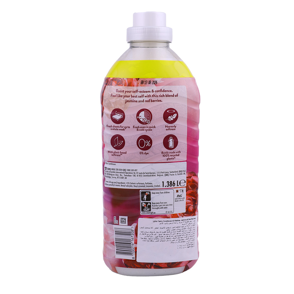 Fairy Lenor Jasmine & Red Berries Fabric Conditioner 1.386L back image