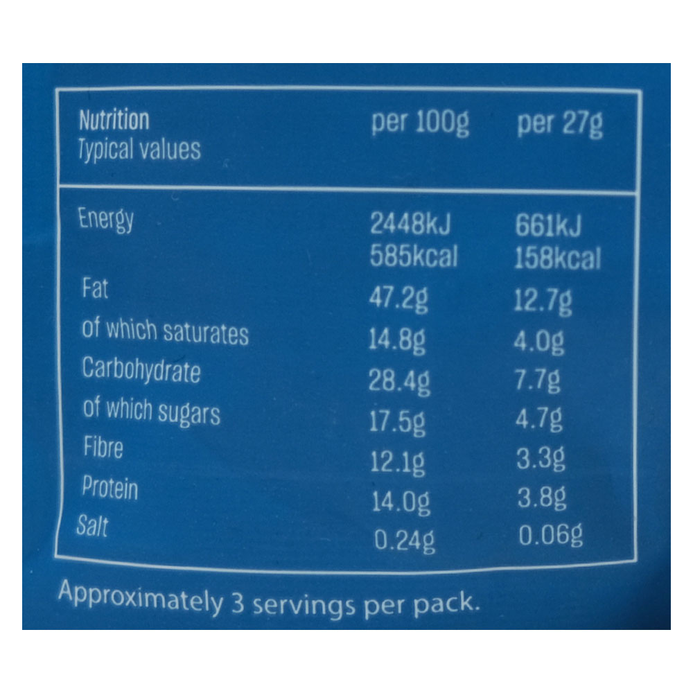 Deliciously Ella Salted Chocolate Dipped Almonds 81g left side image