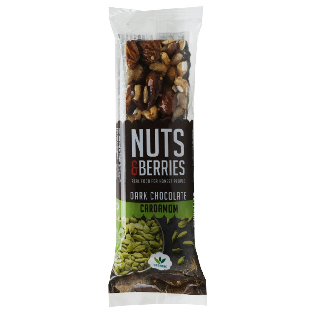 Nuts & Berries Dark Chocolate Cardamom Mix Bar 40g