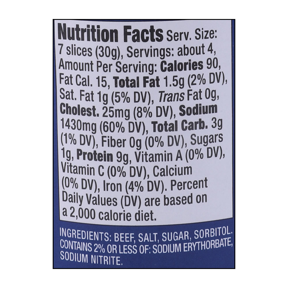 Armour Dried Sliced Beef Jar 128g right side image