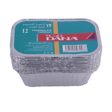 Dana Aluminium Foil Container Without Lid 12's 
