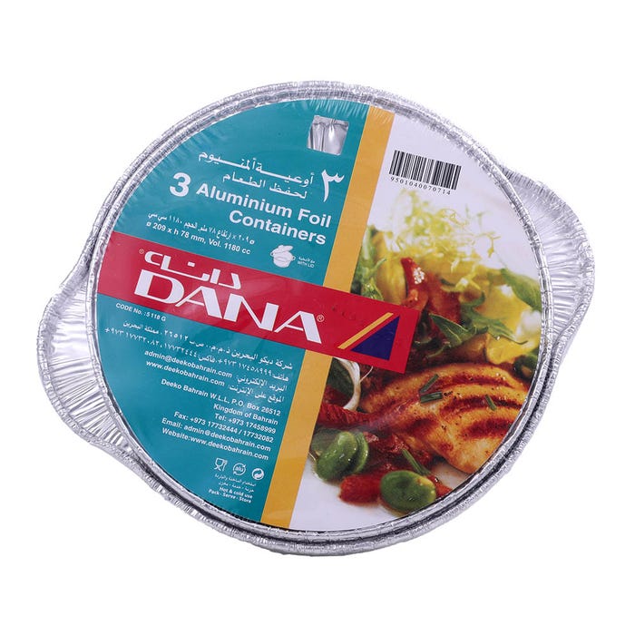 Dana Aluminium Foil Pot With Handles Lid 3's