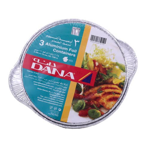 Dana Aluminium Foil Pot With Handles Lid 3's 