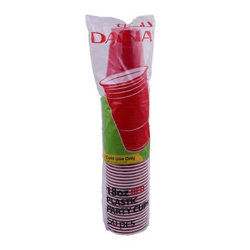 Dana Red Plastic Party Cup 50's 