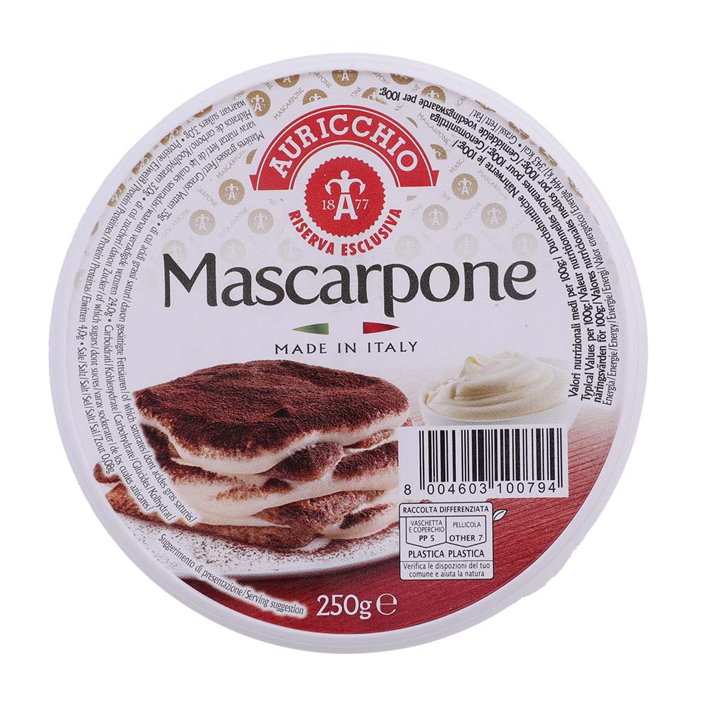 Auricchio Mascarpone Cheese 250g back image