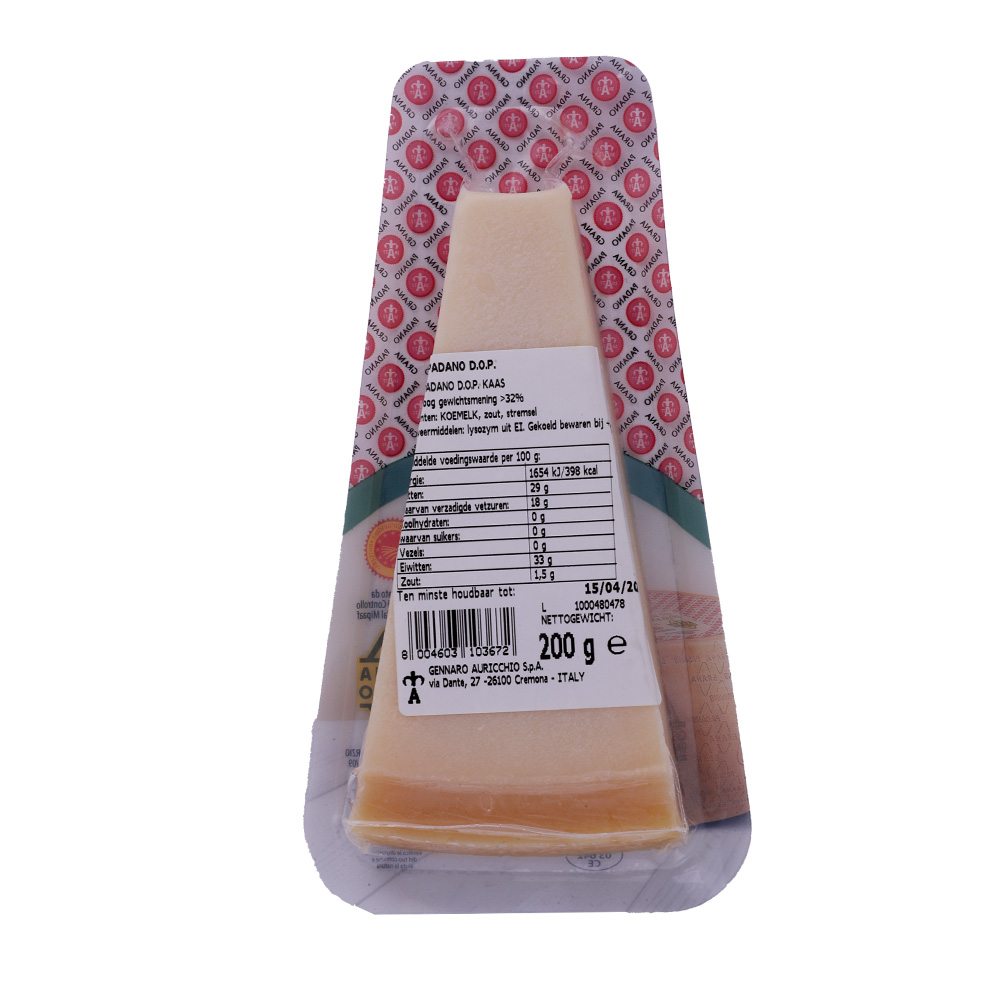 Auricchio Grana Padano Cheese 200g back image