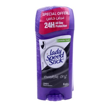 Lady Speed Stick Invisible Dry Powder Fresh Deodorant 2x65g [Special Offer] 