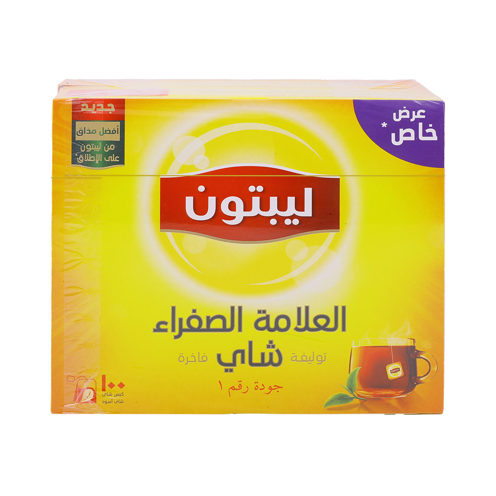 Lipton Yellow Label Tea Bags 100's back image